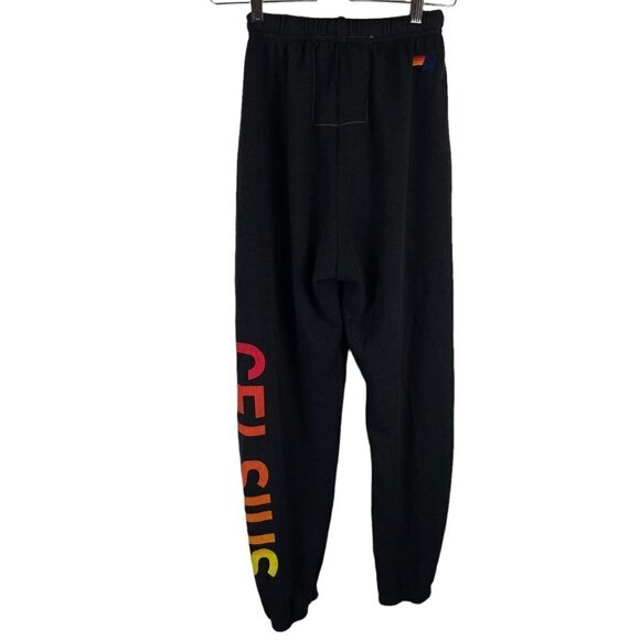 Aviator Nation Logo Celsius High Rise Jogger Sweatpants Charcoal Size S - Picture 9 of 9